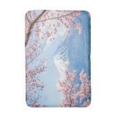 氷と雪 |さくらんぼの花々富士山ジャパン バスマット (正面縦)