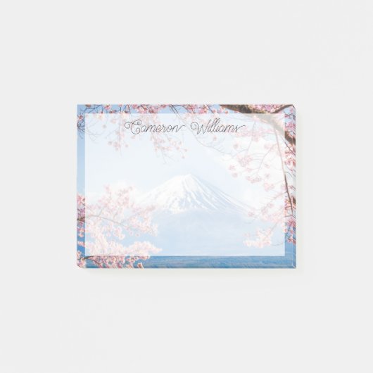 氷と雪 |さくらんぼの花々富士山ジャパン ポストイット (正面)