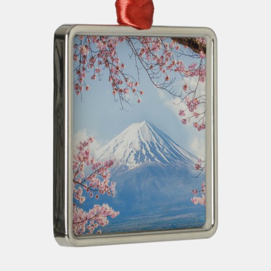 氷と雪 |さくらんぼの花々富士山ジャパン メタルオーナメント (右)