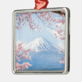 氷と雪 |さくらんぼの花々富士山ジャパン メタルオーナメント (左)