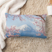 氷と雪 |さくらんぼの花々富士山ジャパン ランバークッション (ブランケット)