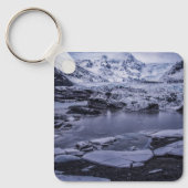 氷と雪 |アイスランドのソロヘマケル氷河 キーホルダー (正面)