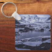 氷と雪 |アイスランドのソロヘマケル氷河 キーホルダー (正面)