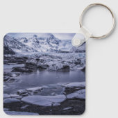 氷と雪 |アイスランドのソロヘマケル氷河 キーホルダー (裏面)