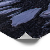 氷と雪 |アイスランドのソロヘマケル氷河 ポスター (角)