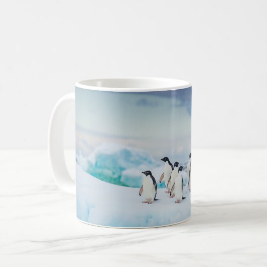 氷と雪 アデリーペンギン南極 コーヒーマグカップ (正面左)