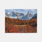 氷と雪 |アルゼンチンパタゴニア，エルカルテン フリースブランケット (正面(横))