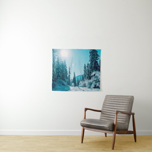 氷と雪 |アルタイ自然保護区（ロシア） タペストリー (インサイチュ(横))