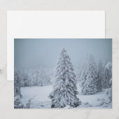 氷と雪 |ウッドランド、スイスアルプス サンキューカード (正面/裏面)