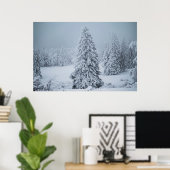 氷と雪 |ウッドランド、スイスアルプス ポスター (ホームオフィス)