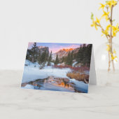 氷と雪 |コロラド州エステス・パーク カード (黄色い花)