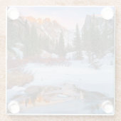 氷と雪 |コロラド州エステス・パーク ガラスコースター (裏面)