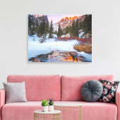 氷と雪 |コロラド州エステス・パーク キャンバスプリント (インサイチュ (リビング))