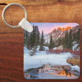 氷と雪 |コロラド州エステス・パーク キーホルダー (正面)