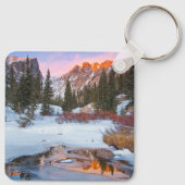 氷と雪 |コロラド州エステス・パーク キーホルダー (裏面)