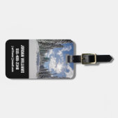 氷と雪 |サンライズ冬の雪アルバータ,カナダ ラゲッジタグ (正面横)