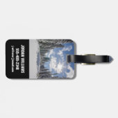 氷と雪 |サンライズ冬の雪アルバータ,カナダ ラゲッジタグ (裏面横)