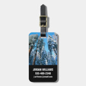 氷と雪 |セコイア国立公園，カリフォルニア ラゲッジタグ (正面縦)