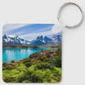 氷と雪 |チリ，パタゴニア，ペホ湖 キーホルダー (裏面)