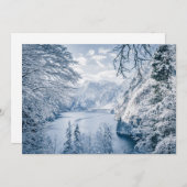 氷と雪 |ドイツ，ケーニグシー湖 サンキューカード (正面/裏面)