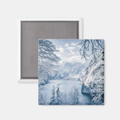 氷と雪 |ドイツ，ケーニグシー湖 マグネット (正面/裏面)