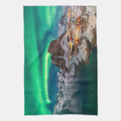 氷と雪 |ノーザンライト、ノルウェー キッチンタオル (縦)