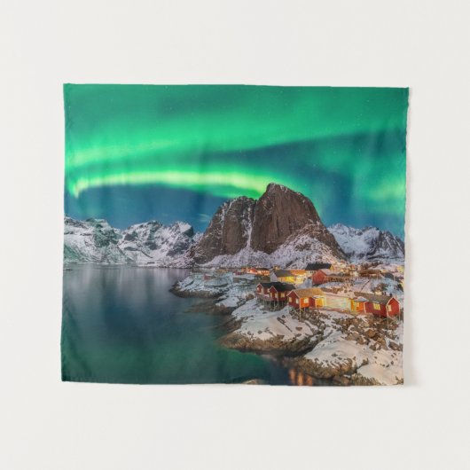 氷と雪 |ノーザンライト、ノルウェー タペストリー (正面(横))