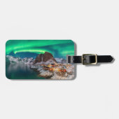 氷と雪 |ノーザンライト、ノルウェー ラゲッジタグ (正面横)