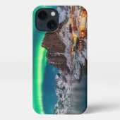 氷と雪 |ノーザンライト、ノルウェー iPhoneケース (裏面)