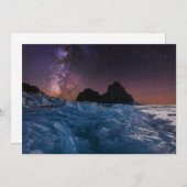 氷と雪 |バイカル湖、シベリア、ロシア サンキューカード (正面/裏面)