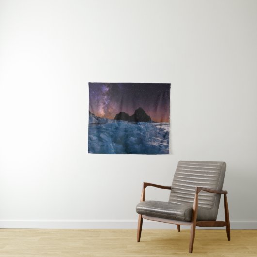 氷と雪 |バイカル湖、シベリア、ロシア タペストリー (インサイチュ(横))