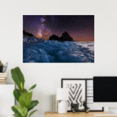 氷と雪 |バイカル湖、シベリア、ロシア ポスター (ホームオフィス)