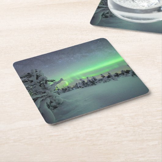 氷と雪 |パラス・イルラスタントゥリ国立公園 スクエアペーパーコースター (アングル)