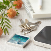 氷と雪 フィンランド，ラプランドのノーザンライト キーホルダー (側面)