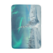 氷と雪 フィンランド，ラプランドのノーザンライト バスマット (正面縦)