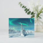 氷と雪 フィンランド，ラプランドのノーザンライト ポストカード (スタンド正面)