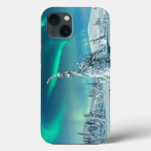氷と雪 フィンランド，ラプランドのノーザンライト Case-Mate iPhoneケース (裏面)