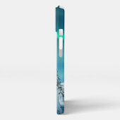 氷と雪 フィンランド，ラプランドのノーザンライト iPhoneケース (左側面)