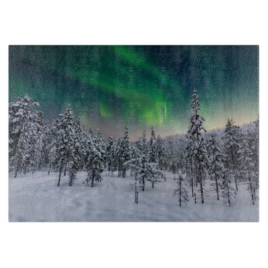 氷と雪 |フィンランド、冬の風景 カッティングボード (正面)