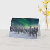 氷と雪 |フィンランド、冬の風景 カード (黄色い花)