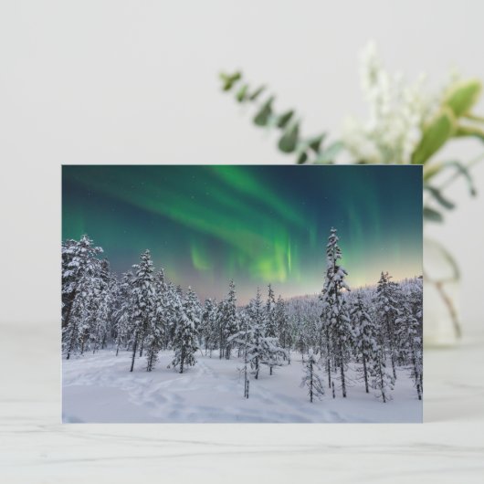 氷と雪 |フィンランド、冬の風景 サンキューカード (スタンド正面)