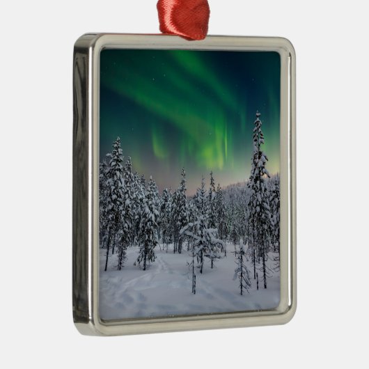氷と雪 |フィンランド、冬の風景 メタルオーナメント (右)