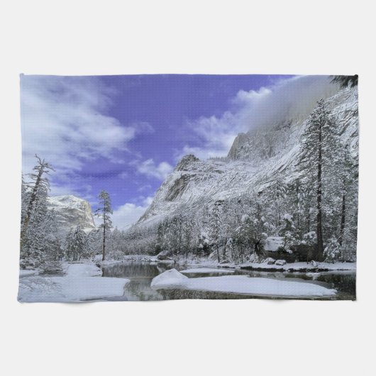 氷と雪 |ヨセミテ国立公園 キッチンタオル (横)