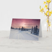 氷と雪 |リレハンメル(ノルウェー) カード (黄色い花)