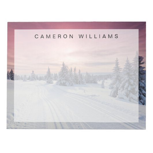 氷と雪 |リレハンメル(ノルウェー) ノートパッド (正面)