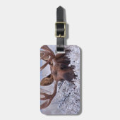 氷と雪 |ワイオミング州グランドテトン国立公園 ラゲッジタグ (正面縦)