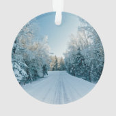 氷と雪 | 凍ってい Winter Road Russia，シベリア オーナメント (裏面)