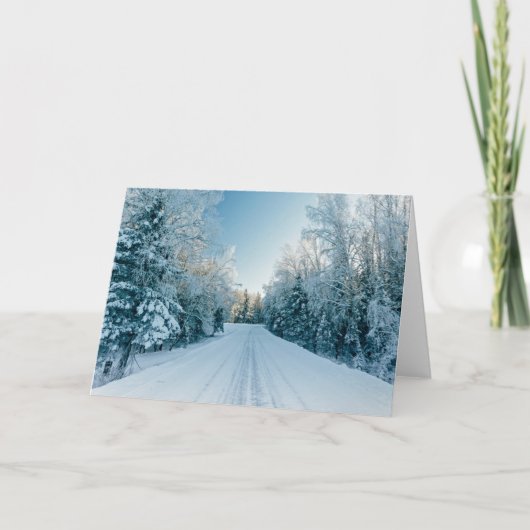 氷と雪 | 凍ってい Winter Road Russia，シベリア カード (正面)