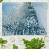 氷と雪 | 凍ってい Winter Road Russia，シベリア キッチンタオル (折り畳み)