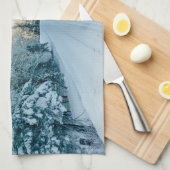 氷と雪 | 凍ってい Winter Road Russia，シベリア キッチンタオル (四つ折り)